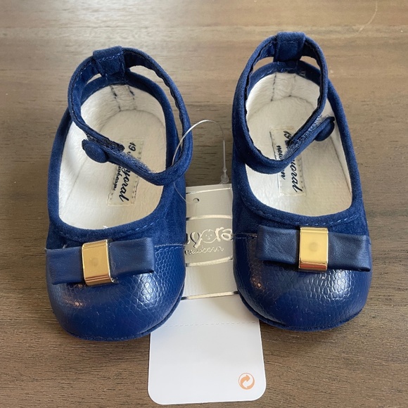 Mayoral Other - New Baby Mayoral Navy Ankle Strap Bow Shoes